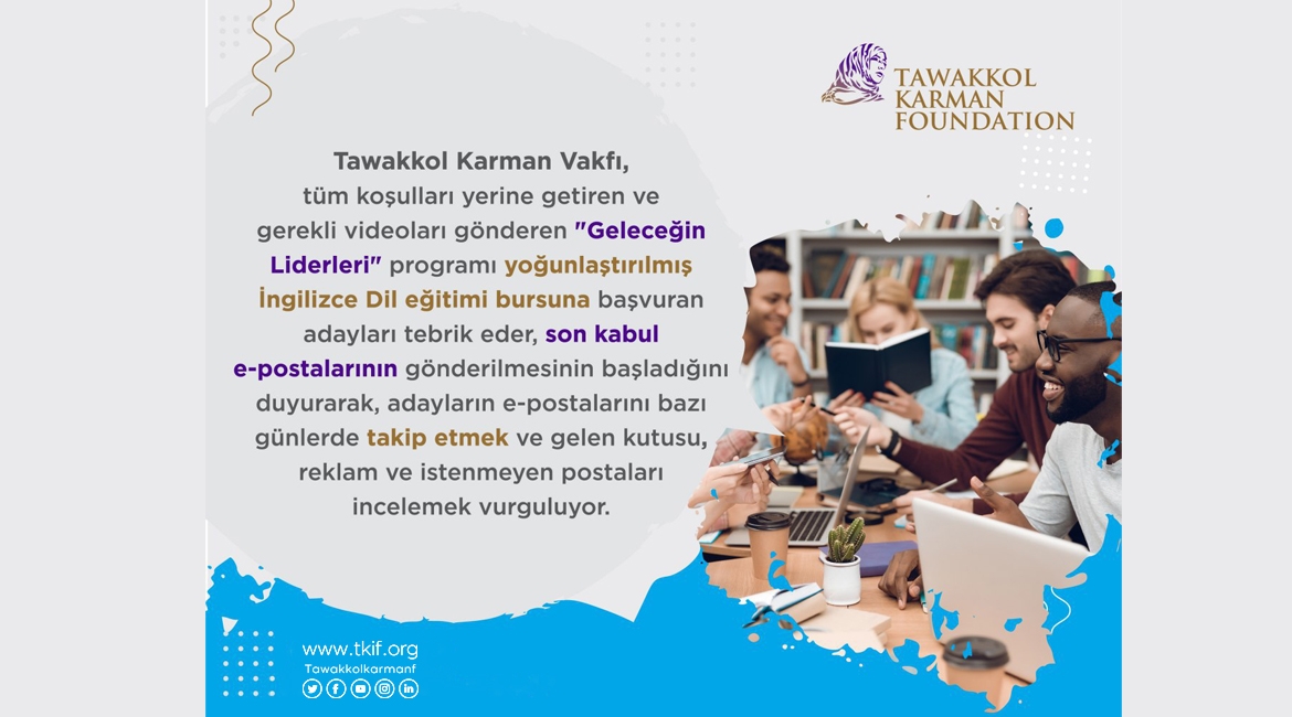 TKV, 2. aşama İngilizce dil bursu başvuru sahipleri için son kabullerin gönderim süresinin sona erdiğini açıkladı